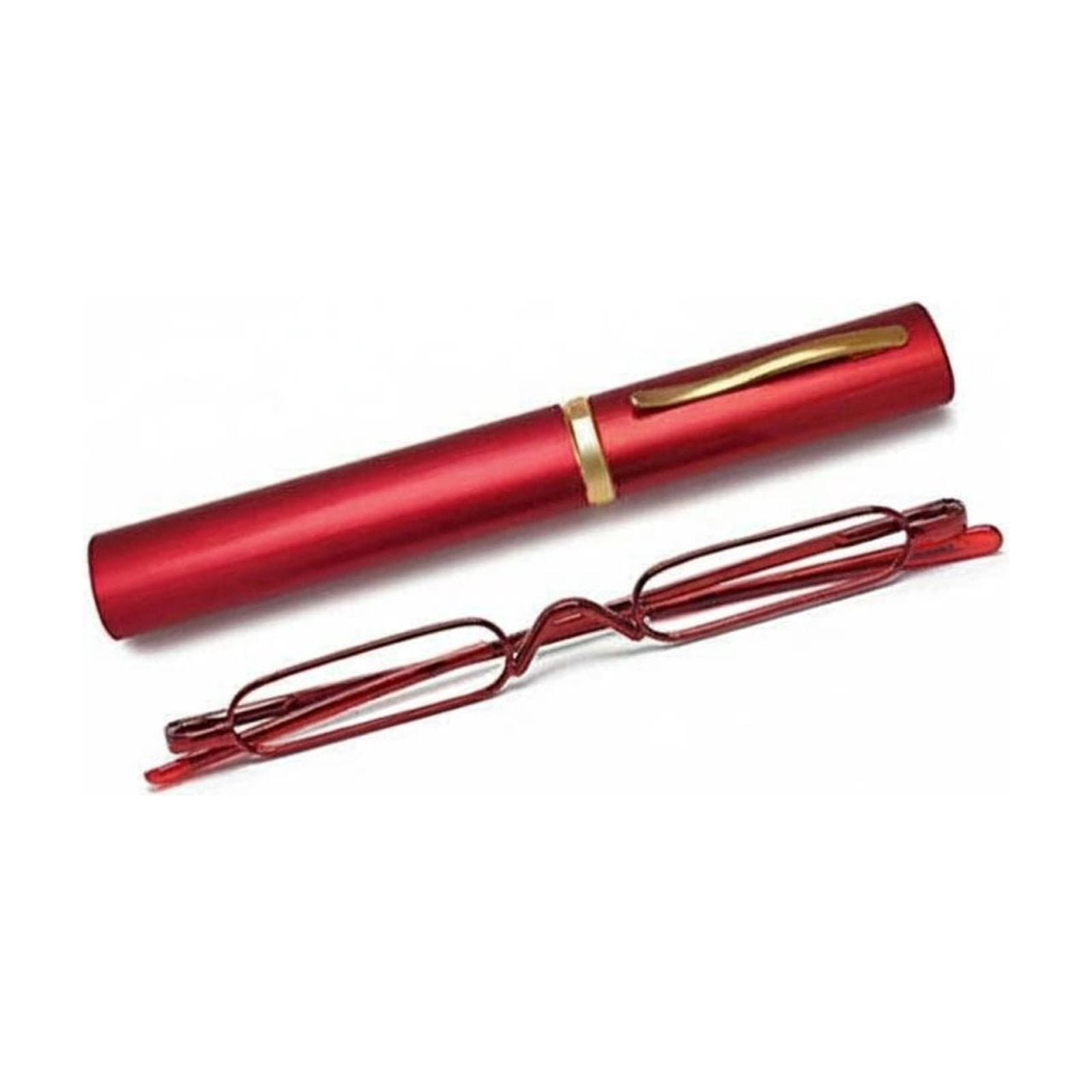 predolo Pen Reading Glasses Lightweight Pen Case Reading Glasses Crystal-Clear Lenses Compact Pocket Readers for On the Go