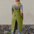 thumbnail image 7 of 2026 Cotton Linen Apron Cross Back Apron for Women with Big Pockets Square Pinafore Dress for Baking Cooking,Mint Green L, 7 of 7