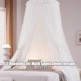 thumbnail image 3 of Dosel de Cama Hommi Lovvi de Doble Capa con Luces de Estrella - Blanco, 3 of 7