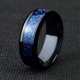 thumbnail image 1 of Anillo de dragón de acero inoxidable para hombre, 13 colores, 8mm, incrustaciones, rojo, verde, negro, anillo de fibra de carbono, joyería de banda de boda, grabado personalizado, 1 of 4