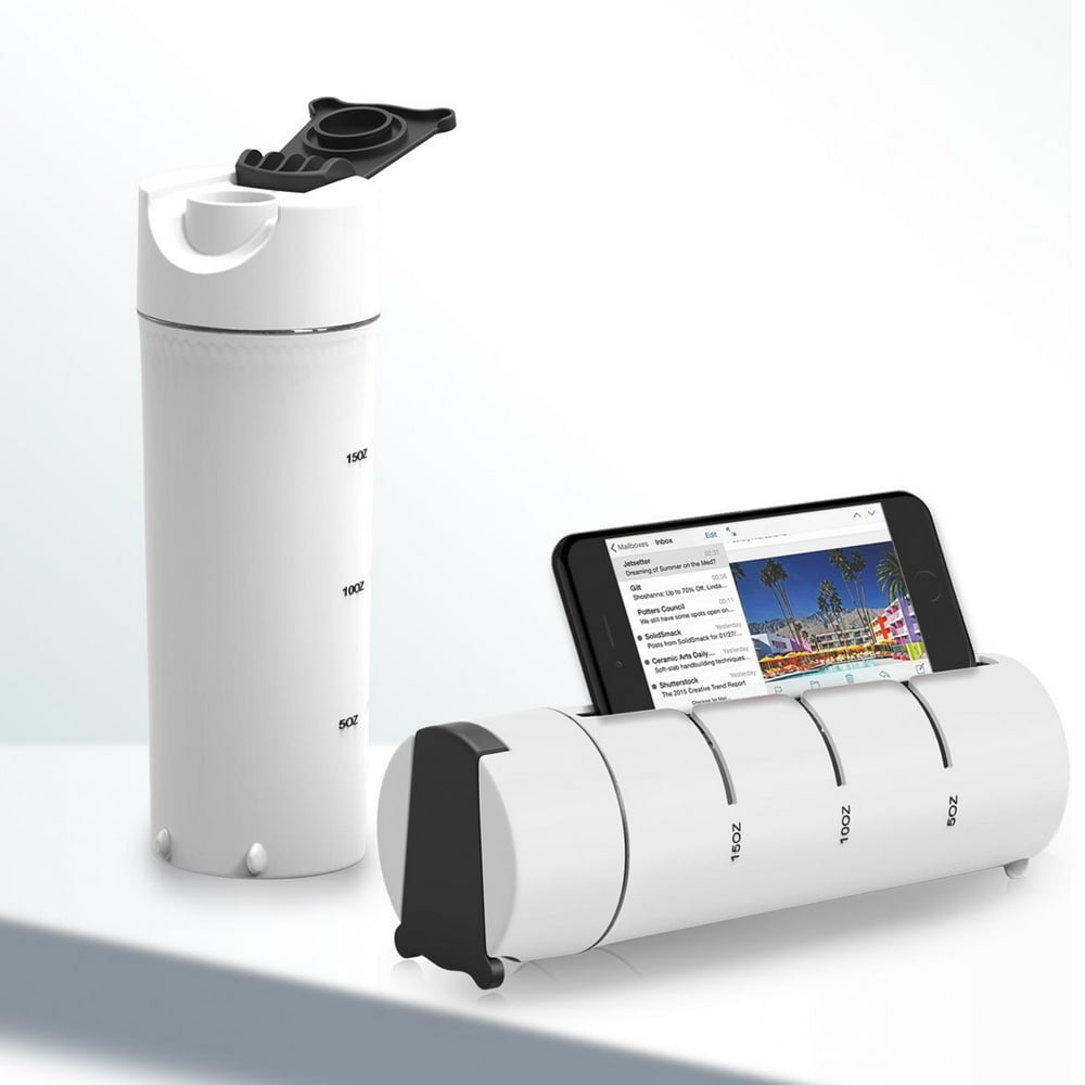 SimpleHH Phone Stand water bottle with Leak proof lid, Suitable for