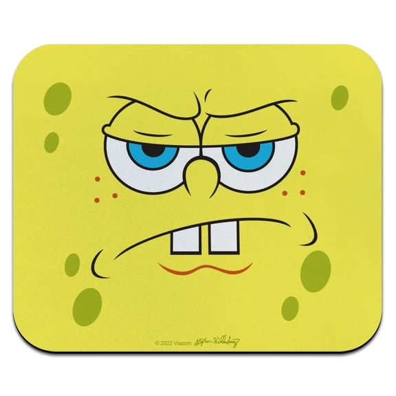 Spongebob Angry Face Low Profile Thin Mouse Pad Mousepad