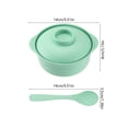 thumbnail image 3 of AUNVITO Microwave Safe Small Cooking Pot Set, Ribbed Handled Bowl With Lid & Spoon, Multi-color Heat Resistant Cookware For Home Dining Prep, 3 of 6