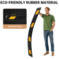 thumbnail image 4 of Trottoir de Stationnement Grand de 72 Pouces, 1 Pack Arrête-Roue de Garage Robuste avec Ruban Réfléchissant Jaune, Bloc de Stationnement Antidérapant Résistant aux Intempéries pour Voitures, Véhicules, 4 of 5