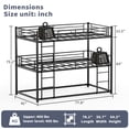 thumbnail image 5 of Kdymod Triple Bunk Bed Twin over Twin over Twin Bunk Beds with Ladder & Guardrail,Metal Triple Twin Bunk Bed Frame with Wall Mounting Kit for Teen & Adult,Bedroom,Dorm,Black(Mattress not included), 5 of 9