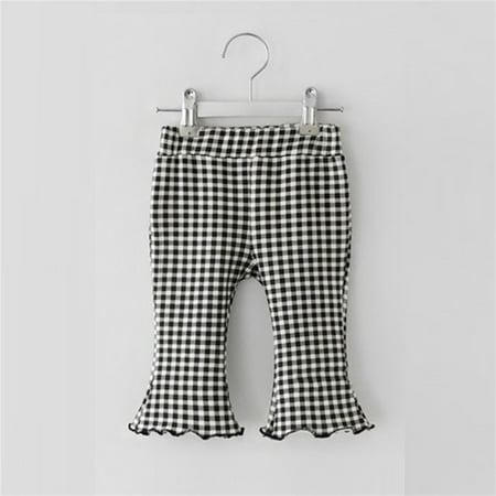 

Hunpta Children Kids Toddler Infant Newborn Baby Girls Ribbed Solid Ribbed Plaid Ruffled Pants Trousers Leggings Outfits Clothes