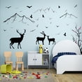 thumbnail image 3 of A Set of Deer Birds Mountains Pattern Wall Stickers Creative Removable Wall Sticker, 3 of 5