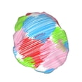 thumbnail image 4 of YFYANG Double Imperméable Femmes Shower Cap, Lignes d'Amour Colorées Cheveux Réutilisables Cap pour Tous les Styles de Cheveux et les Tailles de Tête, 4 of 6