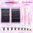 thumbnail image 2 of Segmented False Eyelash Set, 80D+100D Large Capacity Lash Book, Individual Cluster Lashes, D Curl, 2 of 3
