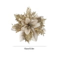 thumbnail image 3 of Decoración De Flores De Navidad 10/20 piezas cabezas de flores ostentosas, 15cm, decoraciones de flores brillantes para decoración de árbol de Navidad, 3 of 6