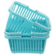 3 Pcs Storage Basket Plastic Bins Crates Shopping Baskets for Organizing Book Classroom Bathroom Child