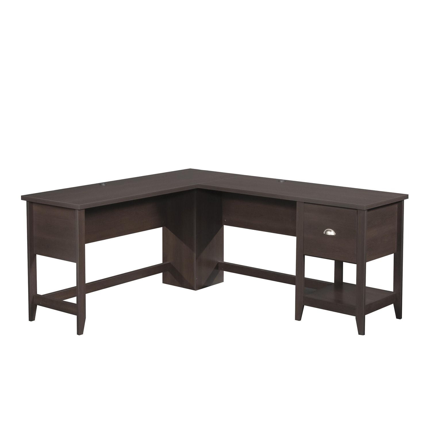 Sauder Summit Station L-Desk, Cinnamon Cherry, 435233