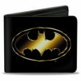 thumbnail image 1 of Batman Portefeuille à Deux Volets avec Logo Doré, 1 of 7