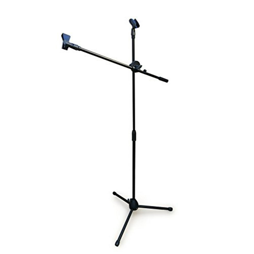 Tripod Boom Microphone Stand Fully Adjustable Black Mic Stand