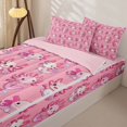 thumbnail image 3 of Homewish Funny Axolotl Zipper Twin Comforter Sets with Fitted Sheet and 2 Pillowcases For Kids Girls,Pink Animal Zipper Bedding Set,Pink Reversible,4 Pieces, 3 of 7