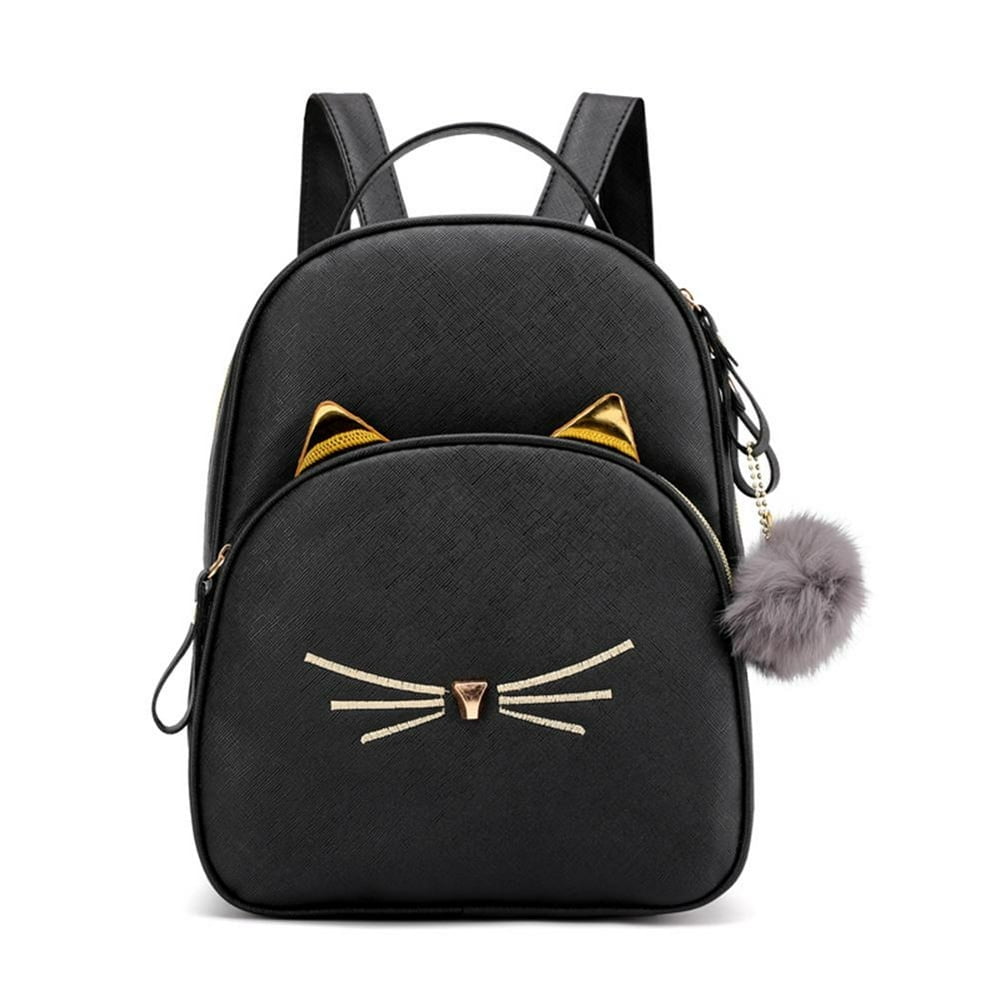 Teenagers Backpack Leather School Bags Girl Cartoon Square Satchel Black Walmart