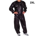 thumbnail image 5 of Eigraketly Fitness Sweat Sauna Suit Heavy Duty Pérdida de peso Ejercicio Pantalones a prueba de viento Camisa Ropa Chaqueta Adelgazante para Pescar Negro 2XL, 5 of 5