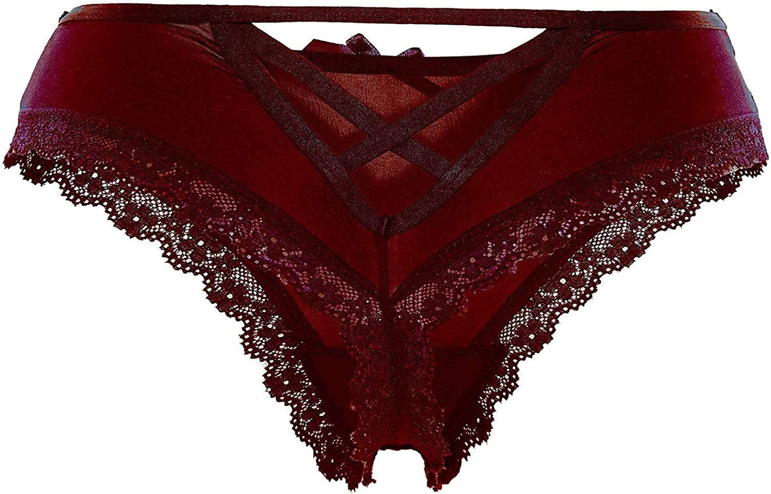 Justgoo Womens Lace GString Thongs Panties Underwear Low Rise TBack