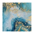 thumbnail image 4 of Awypu Blue Abstract Watercolor Marble Modern and Contemporary Art Square Tablecloth Waterproof 100% Polyester Fiber 52*52, 4 of 8