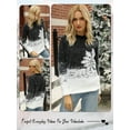 thumbnail image 7 of HUBERY Women Christmas Snowflake Graphic Crew Neck Long Sleeve Knit Sweater, 7 of 7
