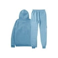 thumbnail image 5 of Tdoqot Mens Sweatsuits 2 PC- Casual Drawstring Long Sleeve Loose Fit Hoodie and Cargo Sweatpants Sets Light Blue Size XL, 5 of 5