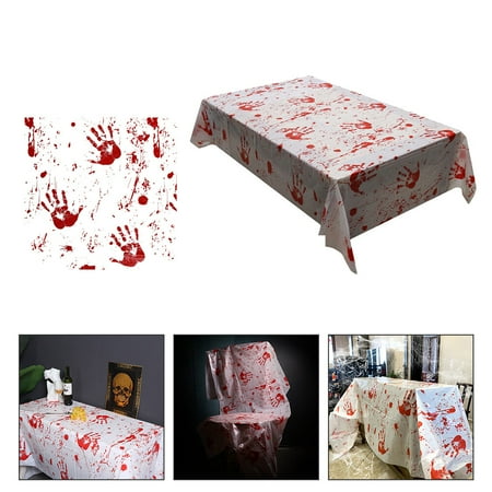 

1 Set Bloody Halloween Creepy Cloth Halloween Tablecloth Door Window Sticker