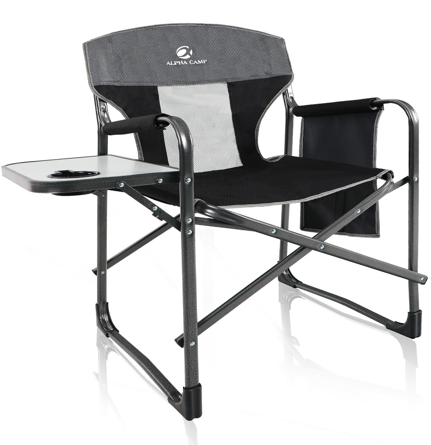Sedia Pieghevole Ozark Trail Basic Quad Con Portabicchieri - Nera, Capacità 113 Kg