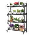 thumbnail image 4 of TOOL1SHOoo Outdoor Plant Stand 4-Tiers Collapsible Flower Stand Indoor Pot Multi-Purpose Metal Plant Stands Balcony Garden Decoration Patio, 4 of 11