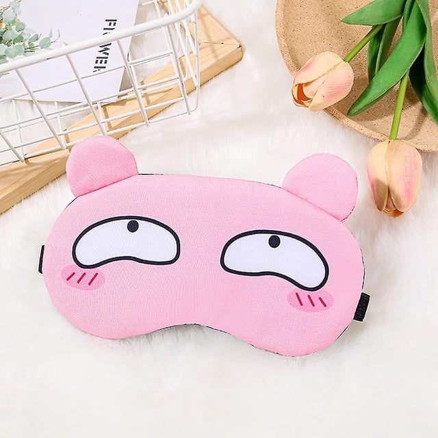 CHAO 1 piezas lindas bandas para los ojos para dormir cubierta suave y esponjosa para los ojos venda para los ojos escudo de viaje para dormir máscara para los ojos máscara para dormir para niños