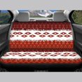 thumbnail image 4 of Pzuqiu Red Geometric Pattern Washable Car Seat Covers Set, Light Trendy Accessories Fit for most Cars, 4 of 5