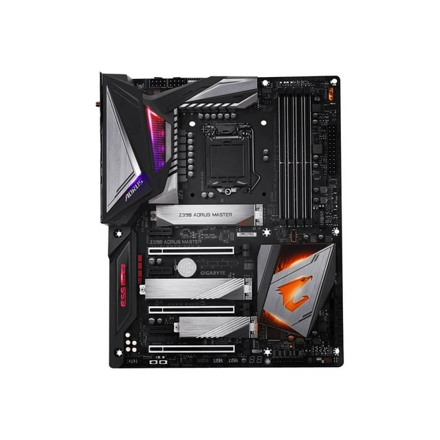 Gigabyte Z390 AORUS MASTER - 1.0 - Carte Mère - ATX - Socket LGA1151 - Chipset Z390 - USB 3.1 Gen 1, USB-C Gen2, USB 3.1 Gen 2 - Bluetooth, Gigabit LAN, Wi-Fi 5 - Graphiques Intégrés (CPU Requis) - audio HD (8 Canaux)
