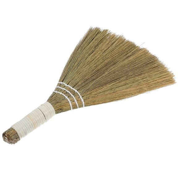 Hemoton Small Natural Whisk Broom Small Handheld Brush Whisks Asian Thai Duster Whisk Broomsticks Straw Soft Broom For Cleaning Dustpan Desktop
