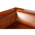 thumbnail image 6 of Crafters and Weavers Arts and Crafts Leather Side Sofa in Chestnut Brown, 6 of 7