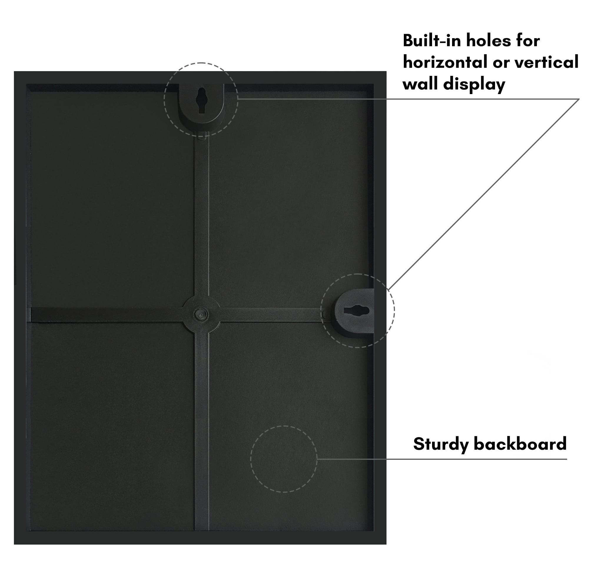 Americanflat 11x14 Front Loading Picture Frame with Shatter-Resistant Glass with 8x10 Mat 3 Pack Photo - Black