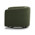 Cole & Rye Curved Swivel Chair, Olive