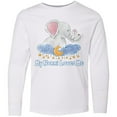 thumbnail image 3 of Inktastic My Nonni Loves Me Cute Elephants Clouds Moon and Stars Long Sleeve Youth T-Shirt, 3 of 5