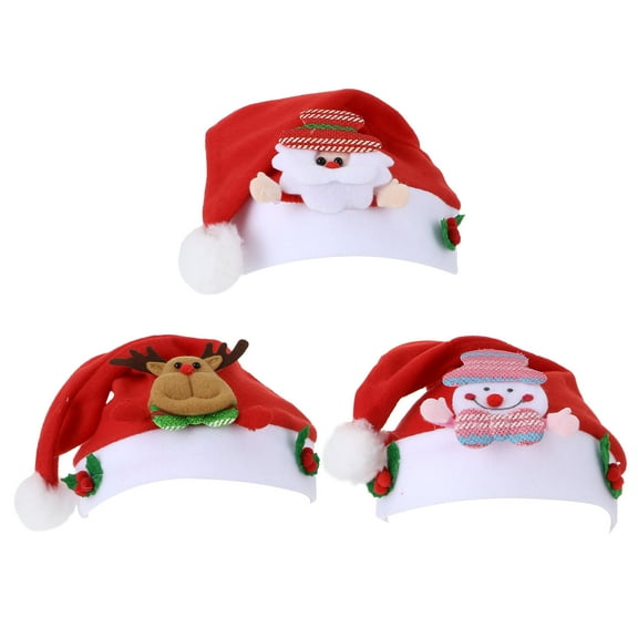 SOPOTUTU Kids Holiday Party Hats Assorted Colors Warm Carnival Hats 3 Pieces for Festive Celebrations