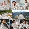thumbnail image 5 of Brown Flower Cooling Blanket,Lightweight Breathable Summer Throw Blanket with Double Sided Cold Effect,Vintage Farmhouse Boho Leaf Spring Plant Picnic Blankets Bed Sheet for Hot Sleepers 40"x60", 5 of 8
