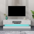 thumbnail image 2 of Modern TV Stand with LED Lights for TVs up to 65 inch,White, 2 of 10