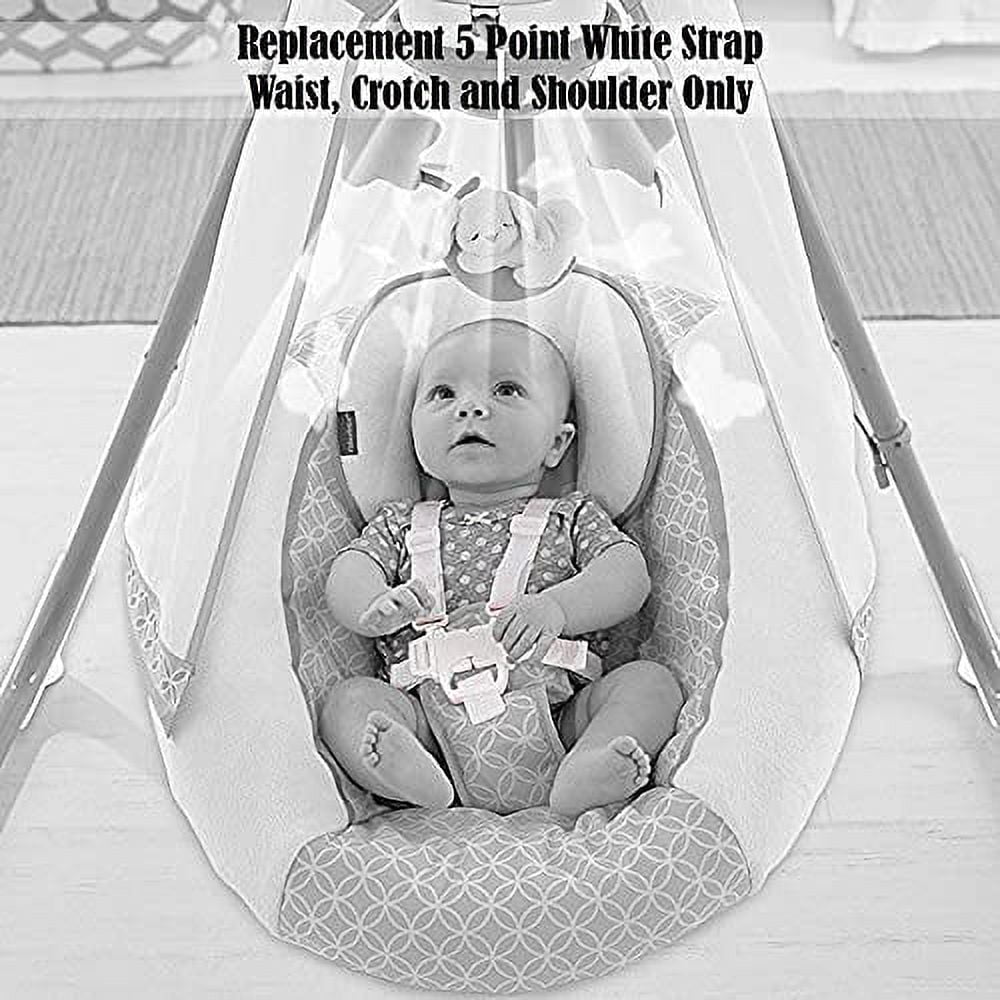 Fisher-Price Cradle 'n Swing Replacement 5 Point Strap Safety Harness, White