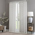 thumbnail image 1 of Madison Park - Irina Diamond Sheer Window Curtain - White/Grey - 50(W)" X 84(L)" Panel - Single Unit - Embroidered Pattern - With Rod Pocket Top, 1 of 4