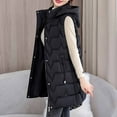 thumbnail image 7 of Wancir Women's Long Puffer Vest Cotton Sleeveless Puffy Jacket with Removable Hood, 7 of 7