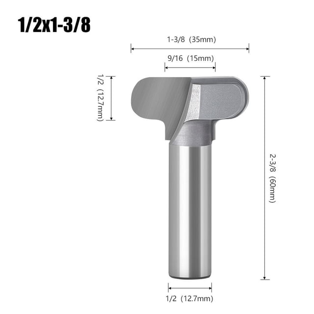 Lefu 1/2 12mm Shank Router Bit Tungsten Carbide endmill For Woodworking Cutting Tool