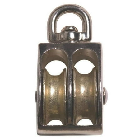 Ben-Mor 73734 Zinc Swivel Eye Pulley, Double, 1-1/2"