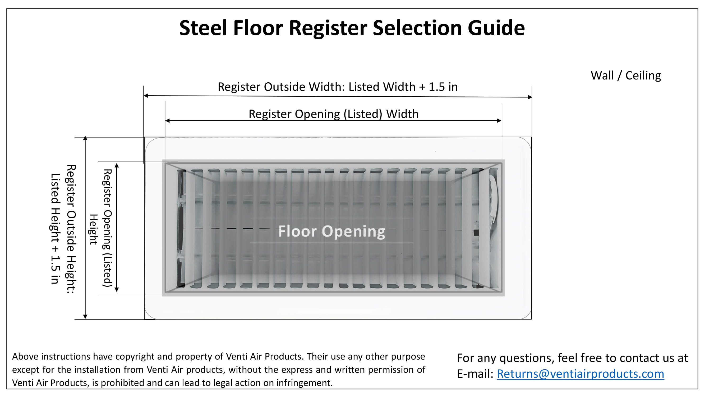 10 in. H x 4 in. W Steel Floor Register Steel White