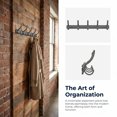 thumbnail image 3 of REGALWOVEN 1 Pack Coat Rack Wall Mount, Coat Hook, Hat Rack, Wall Hooks for Hanging for Entryway, Bedroom Gray 4, 3 of 5