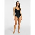 thumbnail image 5 of Time and Tru Women's and Women's Plus Size Ruched Front One Piece Swimsuit, Sizes XS-3X, 5 of 5
