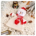 thumbnail image 4 of Knit Fabric Christmas Candy Bags with Santa and Snowman Designs - Soft, Stretchy and Washable for Long Lifespan, Multi-Purpose Storage for Candy, Gifts and Christmas Eve Apples, 4 of 6
