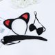 thumbnail image 2 of Conjunto de 3 piezas en 1, diadema negra con lentejuelas rojas, divertida diadema con orejas de gato, accesorio para disfraz, suministros para fiestas, diadema con lentejuelas de animales, lazo para, 2 of 4