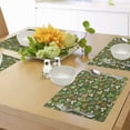 thumbnail image 4 of Ambesonne Nature Place Mats Set of 4, Lucky Clover, Standard Size, Green and Orange, 4 of 6